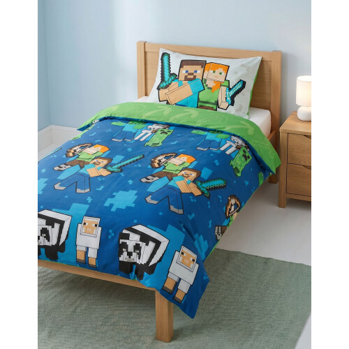 Minecraft Minecraft Single Duvet Set (Boys Multicoloured)