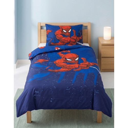 Spiderman Marvel Spiderman Single Duvet Set (Boys Blue)