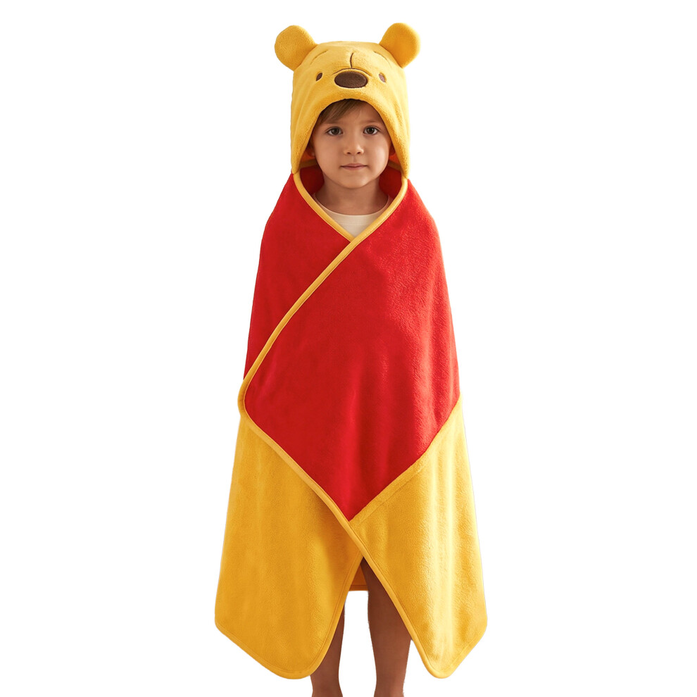 Disney Winnie The Pooh Hooded Blanket (Unisex Kids ) Red