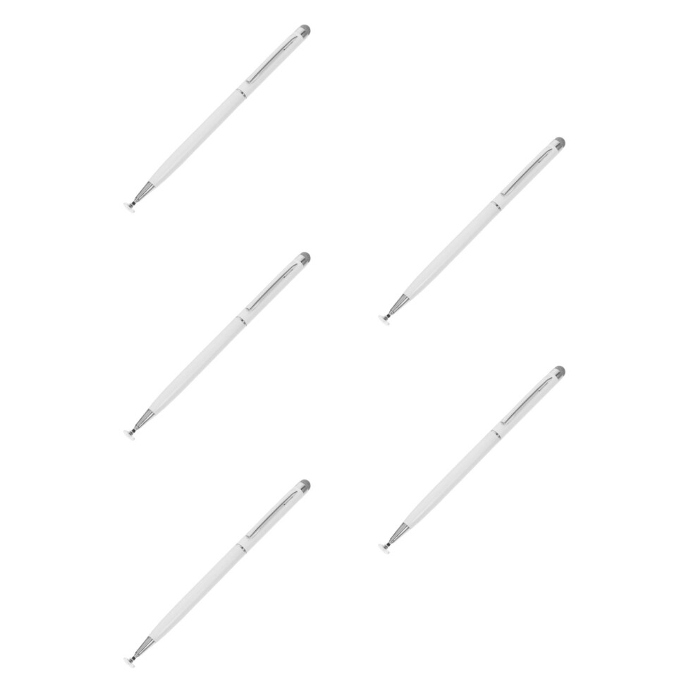 5Pcs Metal Touchscreen Stylus Pen For Tablets And Mobile Devices White 3753609269435