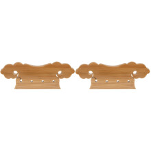 2Pcs Khaki Bamboo Pipa Bridge Tailpiece Handmade Replacement Part