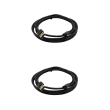 2Pcs USB to USB Type-C Adapter Cable Black ABS 5Gbps for Laptop Phone