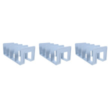 3Pcs Blue ABS Magazine File Rack Book Holder Stand for Office