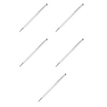 5Pcs Durable White Metal Stylus Pen for Smartphones and Tablets