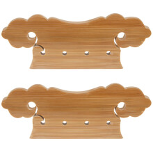 2Pcs Handmade Bamboo Pipa Bridge Tailpiece Durable Khaki Repair Tool