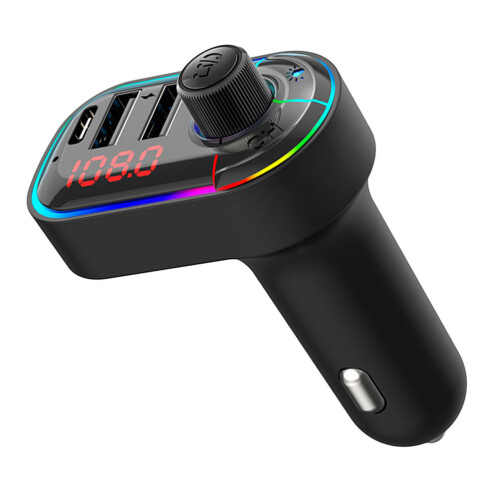 ABS Wireless Car Player Black Transmitter Adapter with USB Ports