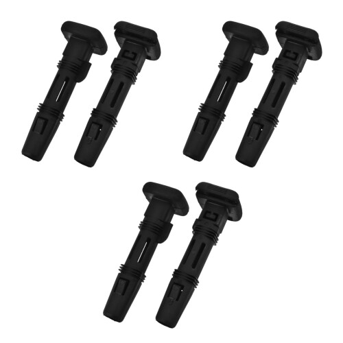 6Pcs Plastic Car Seat Headrests Guide Inserts Black Stable Fit