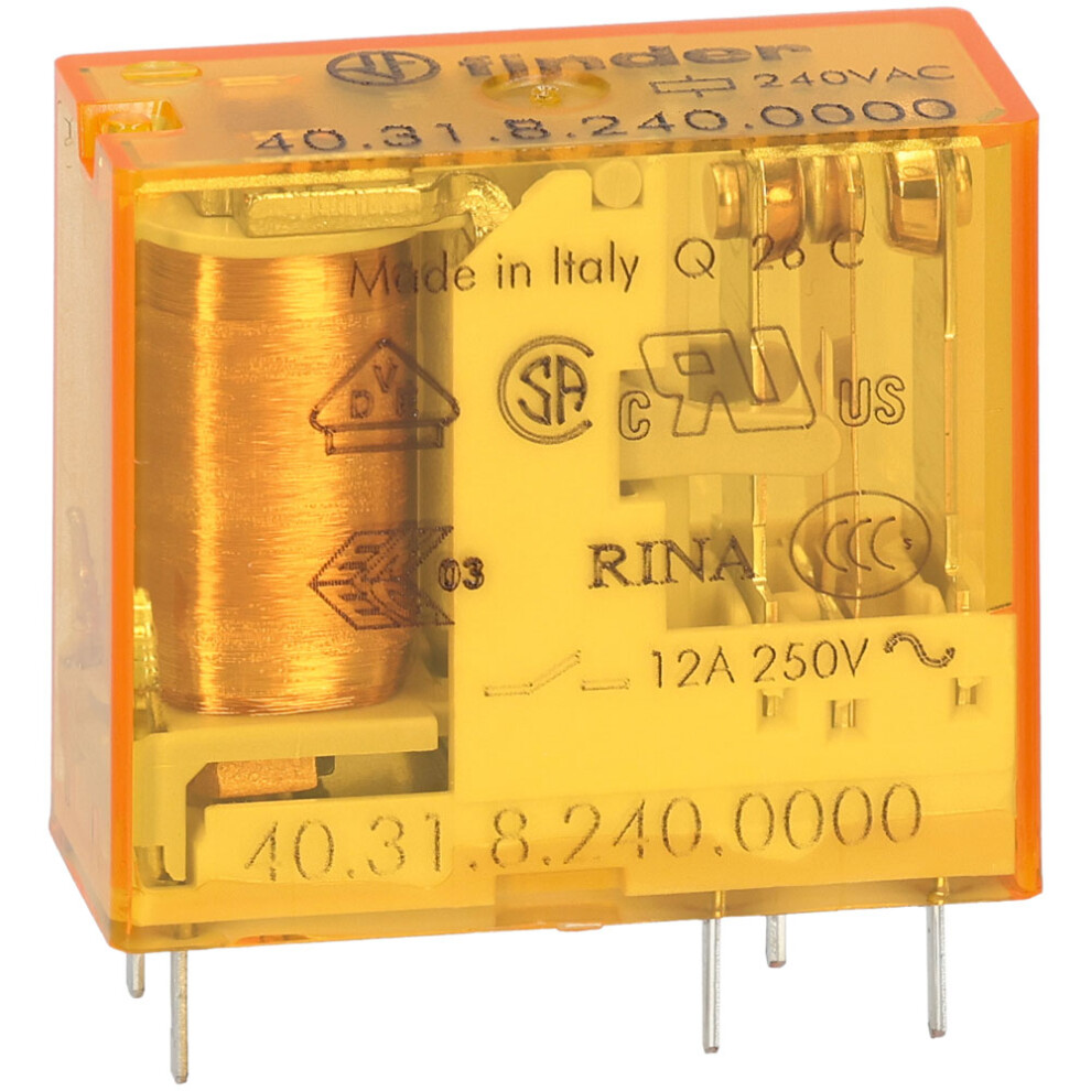 Finder 40.31.8.240.0000 240Vac Relay (Miniature) Spdt 12A 8012823239095