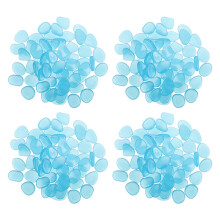 300Pcs Blue Resin Glow Pebbles for Aquarium Garden Outdoor Decoration