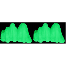 2Pcs Small Fluorescent Rockery Statue Lightweight Fish Tank Ornament