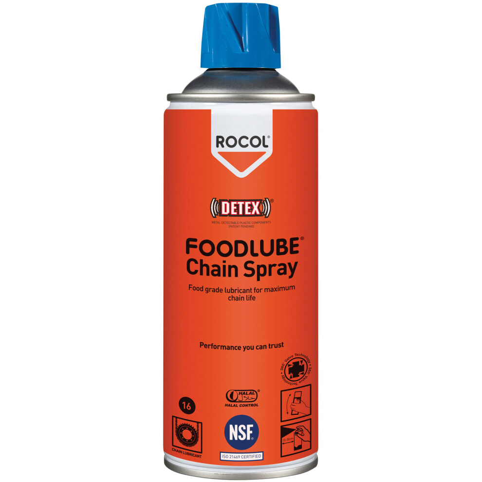 Rocol 15610 Foodlube Food Grade Chain Spray 400Ml 5024747900015