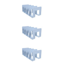 3Stk Blauer ABS Schreibplatten-Organizer Mit Ecken Und Fächern