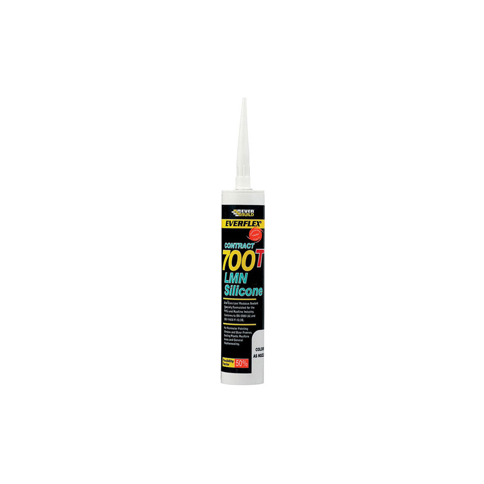 Everbuild 700Twe Pvcu & Roofing Silicone Sealant C3 700T White