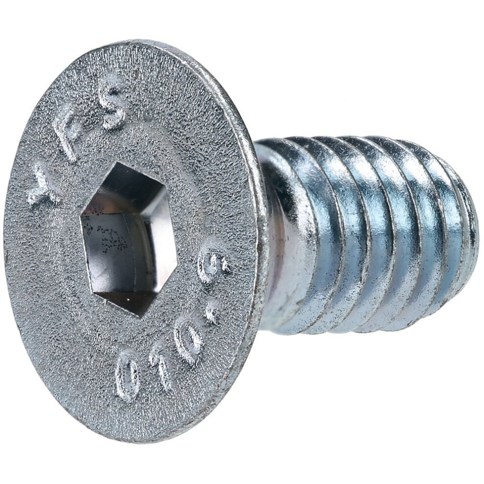 R-Tech 337396 M6 X 12 Hex Socket Countersunk Screws Steel Bzp - Pack Of 100 5053556024186
