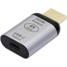 USB-C naar HDMI-adapter, 4K@60Hz USB Type-C female naar HDMI male converter, compatibel met thuis- en kantooromgevingen, Apple-apparaten worden niet