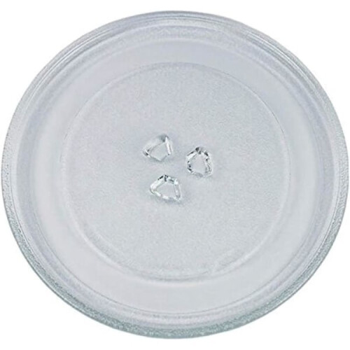 Plato para microondas de 24,5 cm Plato de vidrio para microondas R_Surprise Gift