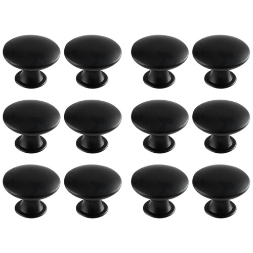 Cabinet handles drawer handles knobs with screws 12-pack_Black_Surprise Gift