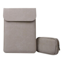 13,3" läppärilaukku / tietokonelaukku / Macbook - Nahka - Valitse väri_Khaki/348_Yllätyslahja
