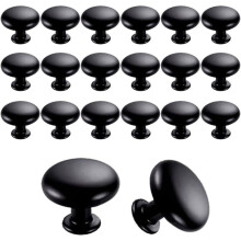 20 pcs door knobs drawer knobs 30 mm vintage handles cabinet cabinet knobs compatible kitchen cabinets (black) -_Surprise Gift