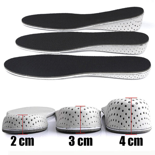 Shoe Inserts / Longer Sole / Inserts compatible Men Black_2 cm/Black_Surprise Gift