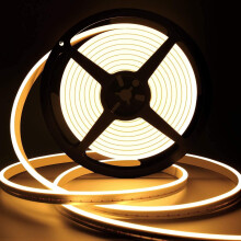 Neon LED Strip Light, 12V 5m Dimmable Warm White LED Light Strip, 3000K Waterproof Outdoor Silicone Flexible LED Strip_Surprise Gift