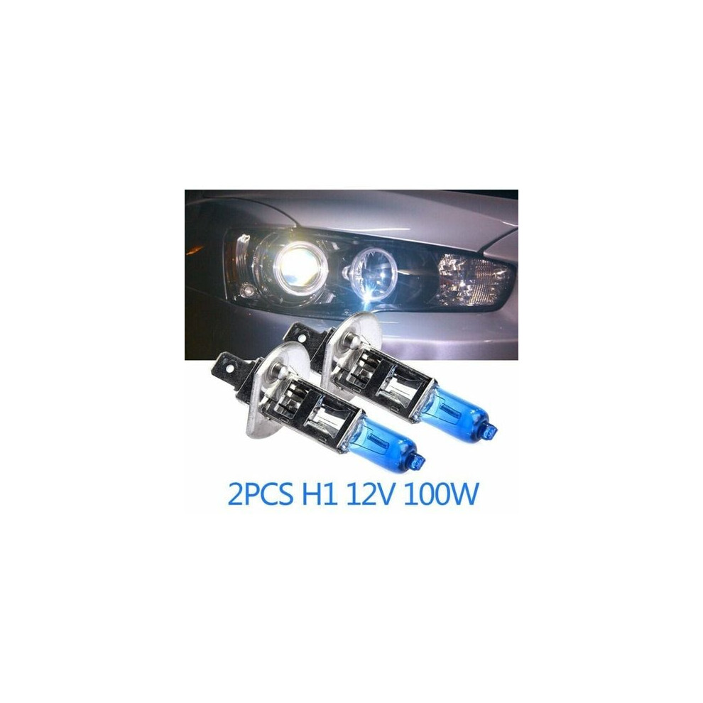 2 Pcs H1 12V 100W Xenon 6000K Head Halogen Fog Bulbs Compatible Car_surprise Gift White/Light 6902344828620