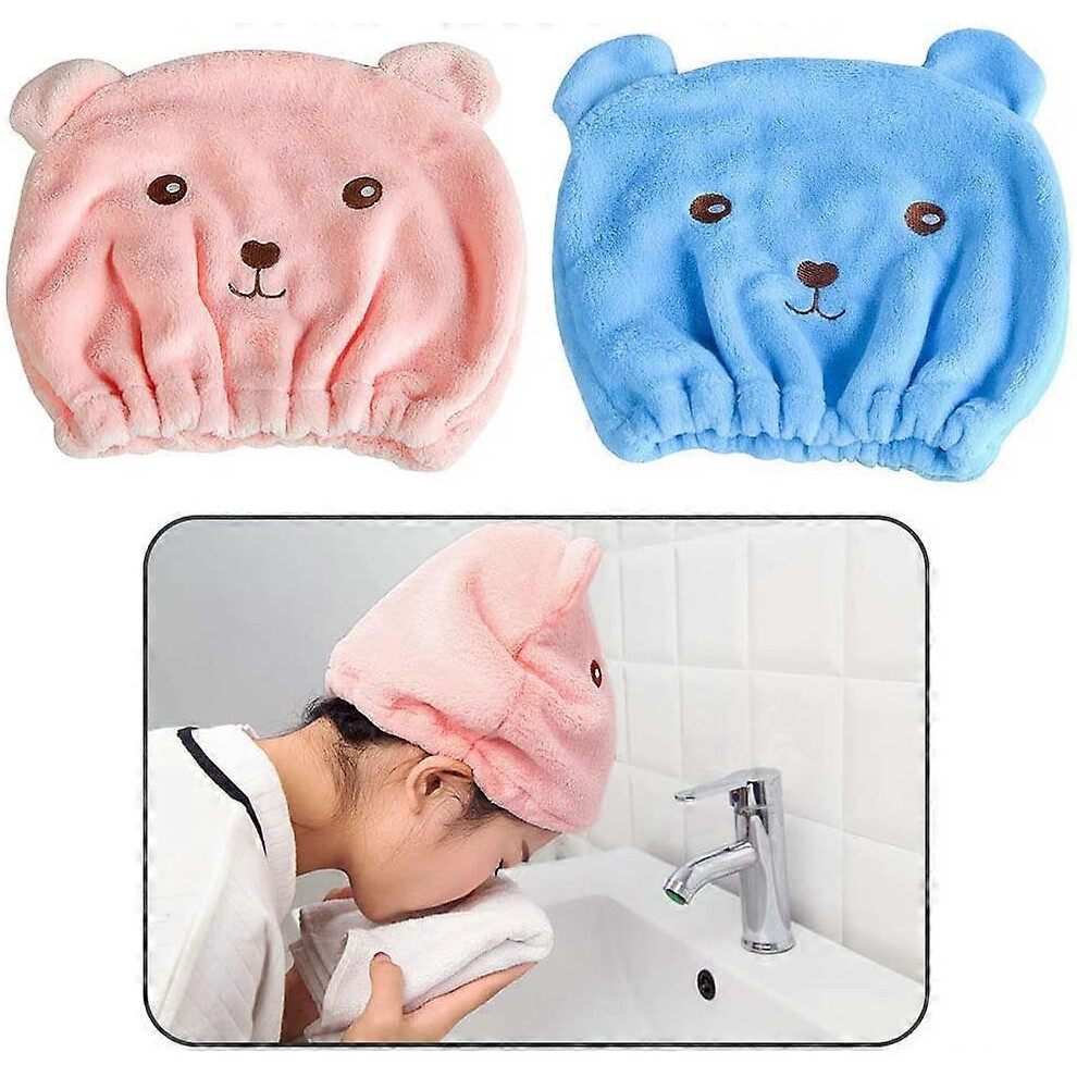 Shower Cap Women 4-pack, Waterproof Double Layer Shower Cap Elastic Swimming Cap Reusable Swimming Cap, Large Shower Caps_Surprise Gift