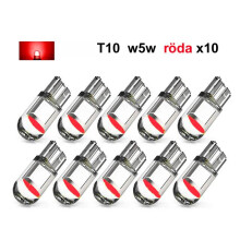 T10 w5w red LED bulbs with 1 COB chip, 12V, 10-pack._red/Red_Surprise Gift