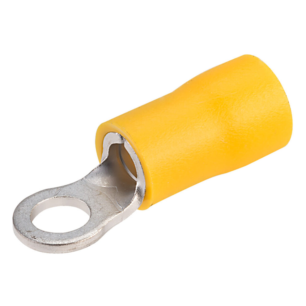 Truconnect Yellow 4Mm Ring Terminal Pack Of 100 5053556007356