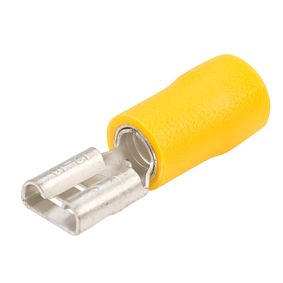 Truconnect 6.3X0.8mm 20A Yellow Female Receptacle Pack Of 100 5053556007714
