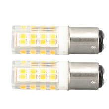 2 small LED bulbs with corn shape, dimmable BA15D, compatible sewing machine, refrigerator, appliance lights, warm light_Surprise Gift