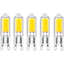 5-pack 2W G9 Capsule Base COB LED Bulbs 220V 200 Lumen 10W-20W Halogen Bulb Equivalent to Chandelier Table Lamp Wall Lamp Warm White 3000K_Surprise G