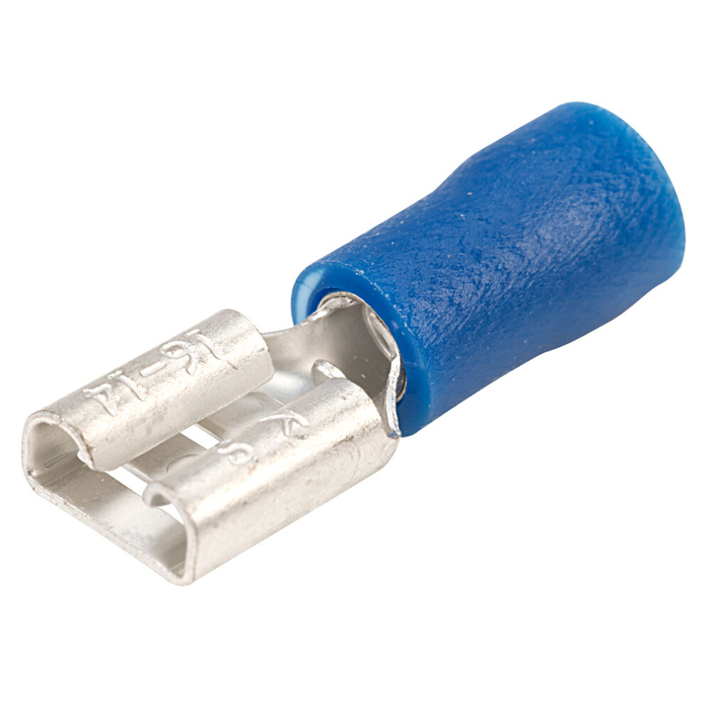 Truconnect 6.3X0.8mm Blue Female Receptacle Pack Of 100 5053556007127