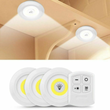 3-pack self-adhesive LED spotlight with remote control 1-pack_Surprise Gift