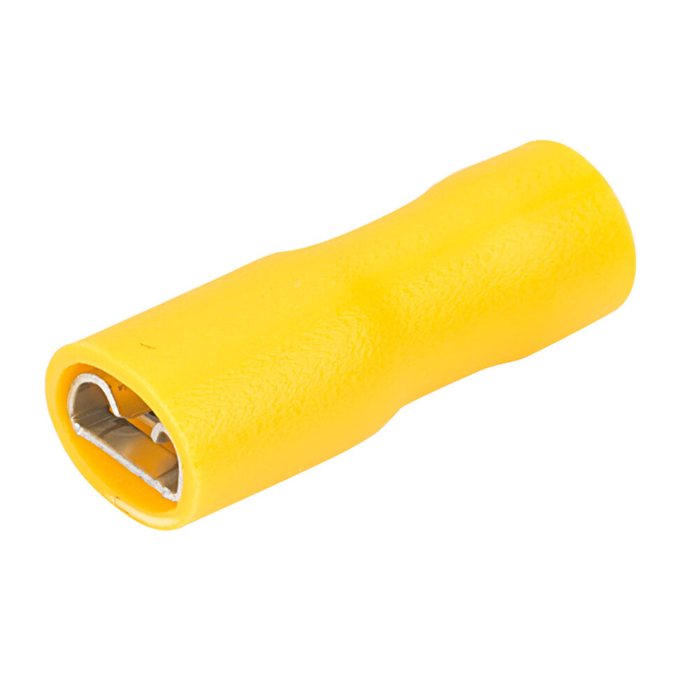 Truconnect 6.3X0.8mm 20A Yellow Insulated Receptacle Pack Of 100 5053556007721