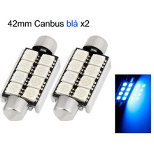 Flood light 41mm 42mm blue Canbus Led 5050SMD 2-pack C5W SV8.5_white/White_Surprise Gift