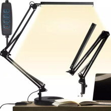 Desk Lamp with Arm - LED Table Lamp_black/Black_Surprise Gift