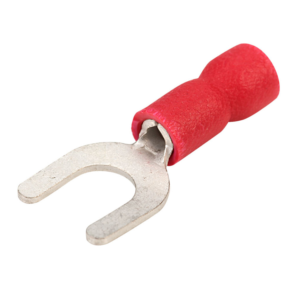 Truconnect 5.0Mm Red 18A Fork Connector Pack Of 100 5053556006892