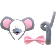 Set Rat Costume Headwear Animal Ears Headband Ears Headband Mouse Ears Hair Ring Party Decorative Hairband Mouse Cosplay Hairband Women Headwear_Surp