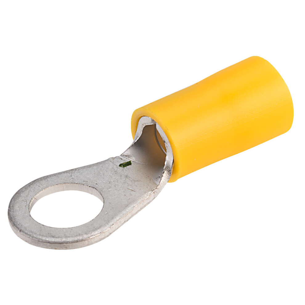 Truconnect Yellow 6Mm Ring Terminal Pack Of 100 5053556007370
