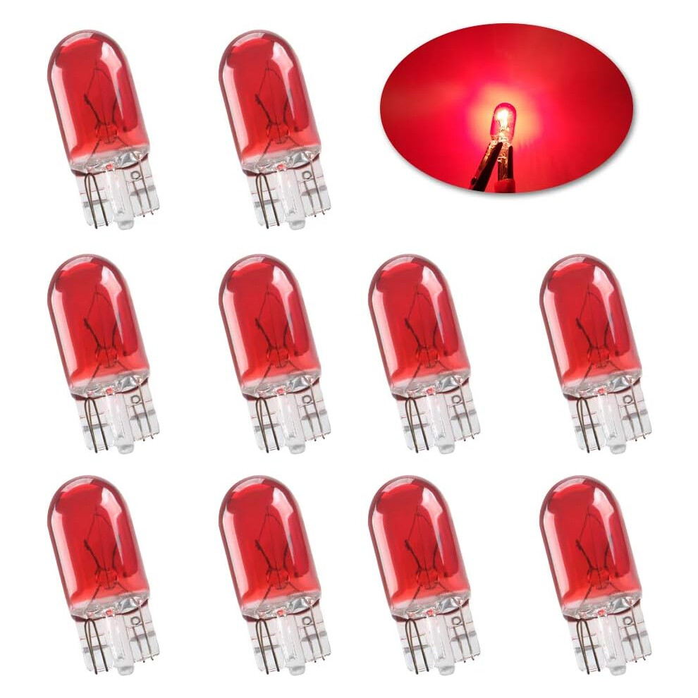 T10 W5w Miniature Standard Halogen Bulb 194168501 Drl Corne_surprise Gift Red 6902344831675