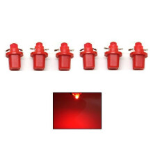 B8.5D Red LED bulbs with 1 COB LED chip 6-pack instrument lamp 12v_red/Red_Surprise Gift
