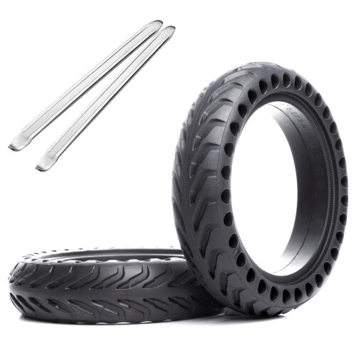 2-Pack - Xiaomi Tires with Tools - Puncture-Free / Electric Scooter_Black/black_Surprise Gift