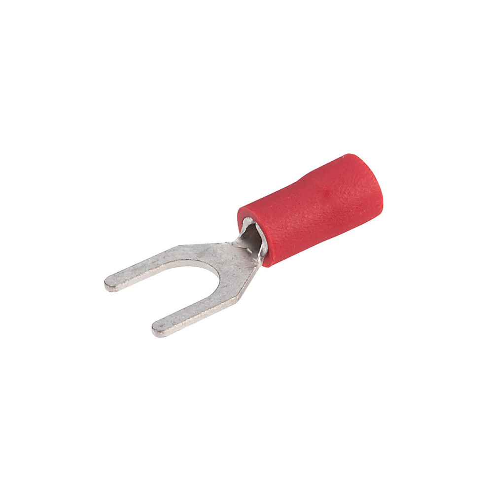 Truconnect Red 5Mm Fork Terminal Pack Of 100 5053556007448