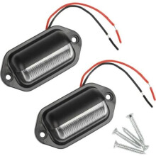 2-pack LED-kentekenplaatverlichting Waterdicht 6 LED-achterkentekenplaatverlichting compatibel met 12V/24V vrachtwagen, bestelwagen, trailer, auto, c