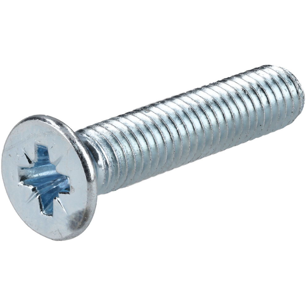 R-Tech 337083 Pozi Countersunk Machine Screws Bzp M5 25Mm - Pack Of 100 5053556009961