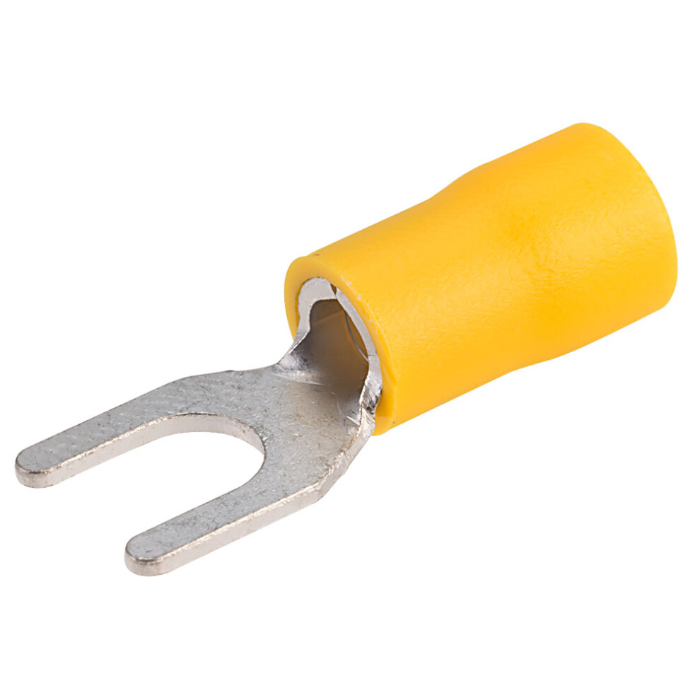 Truconnect Yellow 5Mm Fork Terminal Pack Of 100 5053556007516