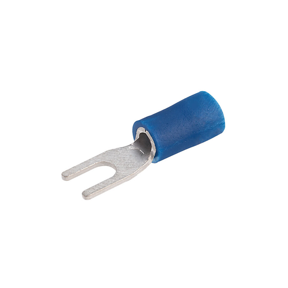 Truconnect Blue 3Mm Fork Terminal Pack Of 100 5053556007462