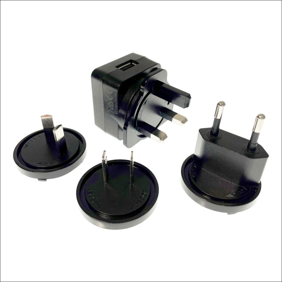 Tiger Power Supplies Tp1074 5V 1A International Usb Charger With Uk Us Au Eu 5060892270320