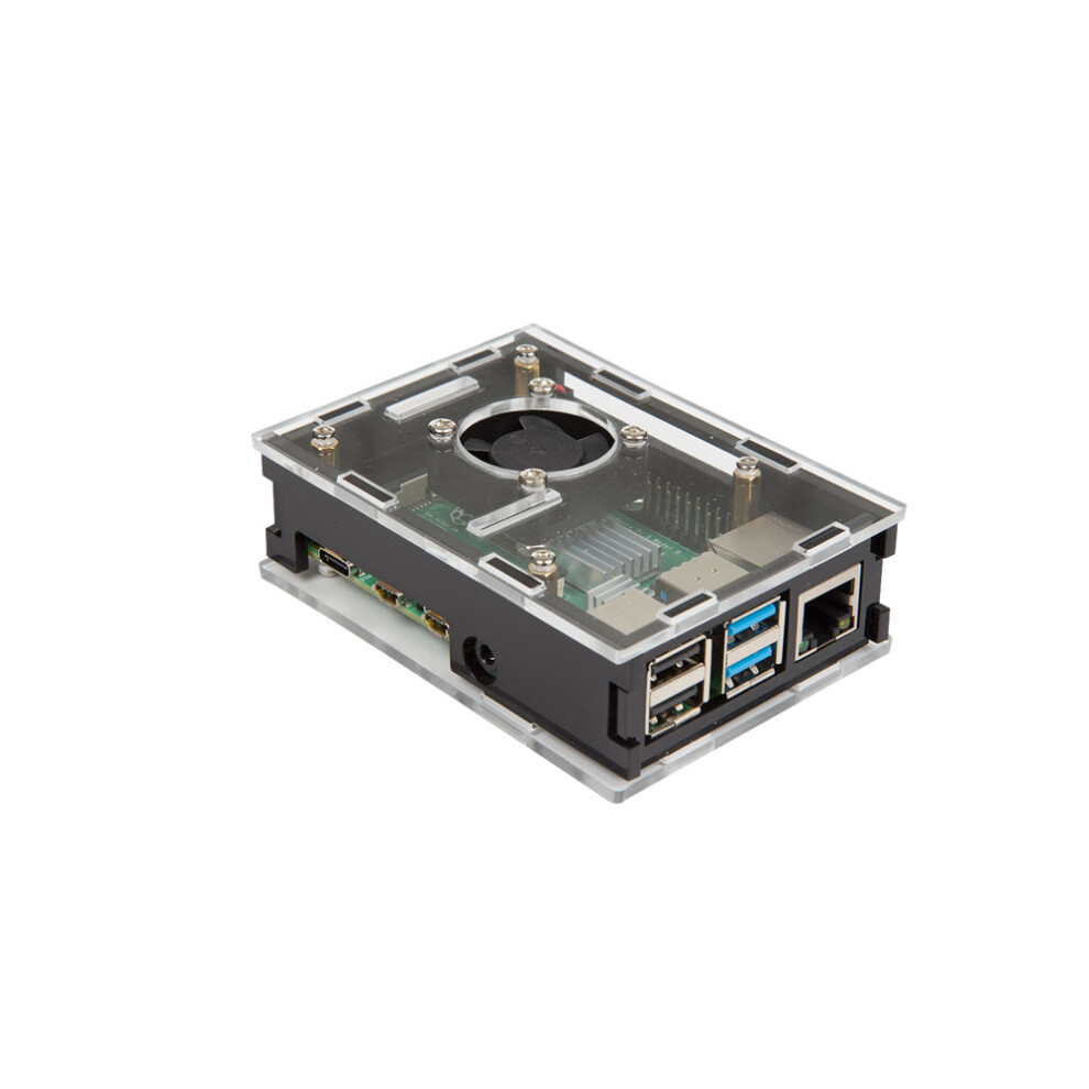 Whadda Wpa507 Transparent Case With Cooling For Raspberry Pi 4 5410329725143